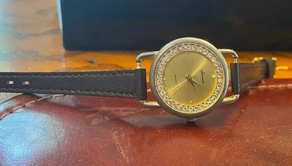 VTG Women's 25mm Jainson Watch, Gold Tone with Crystal Accents